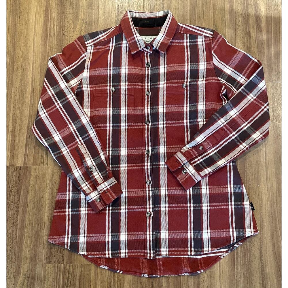 Smith + Rogue Women's Size L Blanket Flannel Plaid Button-Up Shirt
